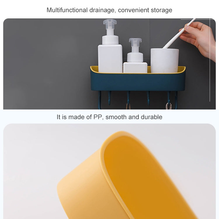 No Drill Wall Mounted Shower Shelf Cell Phone Bathroom Shampoo Holder