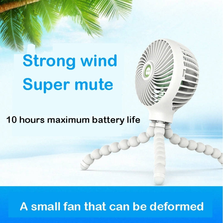 Octopus Deformed Cartoon Folding USB Rechargeable Mini Handheld Fan