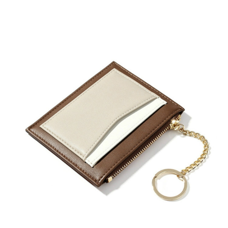 Fashion Stitching Multi-card Zipper Card Bag Multi-function Mini Wallet
