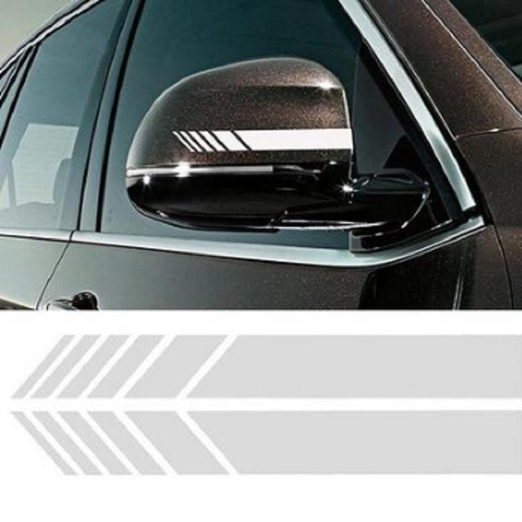 10 PCS Simple Rearview Mirror Car Stickers Rearview Mirror Personality Scratches Reflective Car Stickers