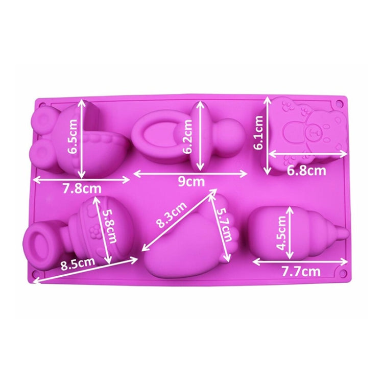 Silicone Baby Toys Shape Bakeware Mold Jelly Pudding Chocolate Cake Decoration, Random Color Delivery