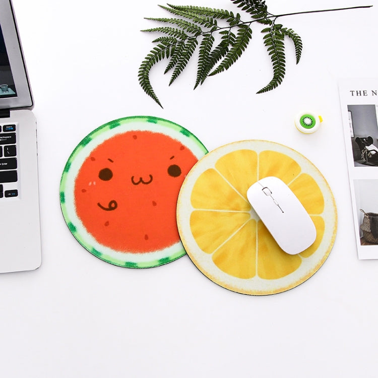 2 PCS 22cm Cute Fruit Series Round Mouse Pad Desk Pad Office Supplies