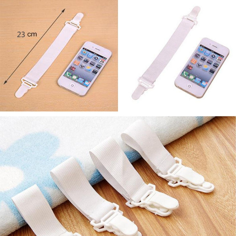 4 PCS  Non Slip Elastic Band Sheet Clips