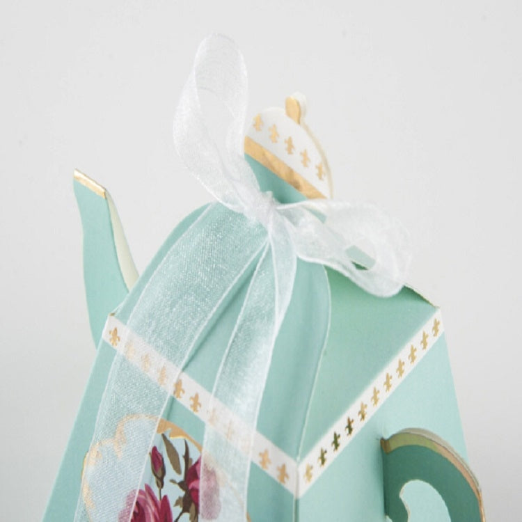 50 PCS Creative Hot Teapot Shape Wedding Candy Box Afternoon Tea Pastry Box