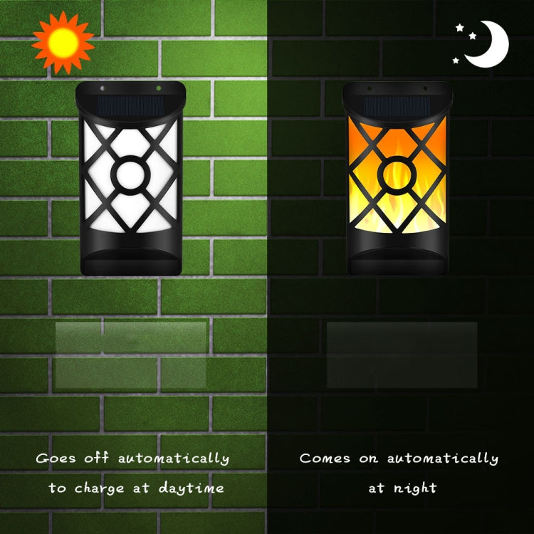 Solar Flame Courtyard Flood Light Wall Lamp Outdoor Lawn Landscape Street Light Induction Lamp