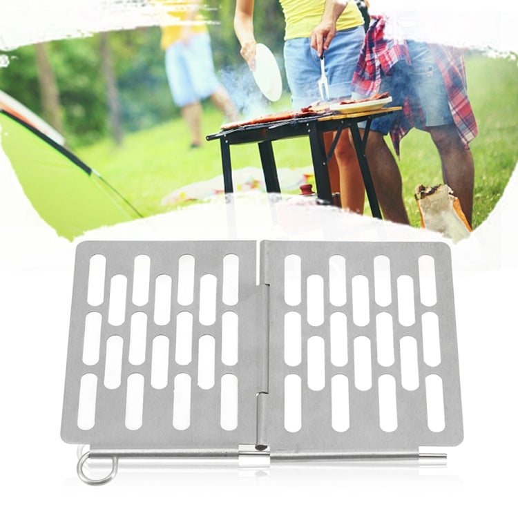 Stainless Steel Folding Barbecue Net  Portable BBQ Picnic Accessories