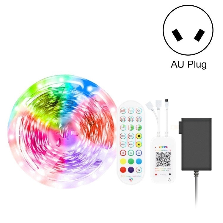 Bluetooth Suit Smart Music Sound Control Light Strip Non-waterproof 5050 RGB Colorful Atmosphere LED Light Strip With 24-Keys Remote Control