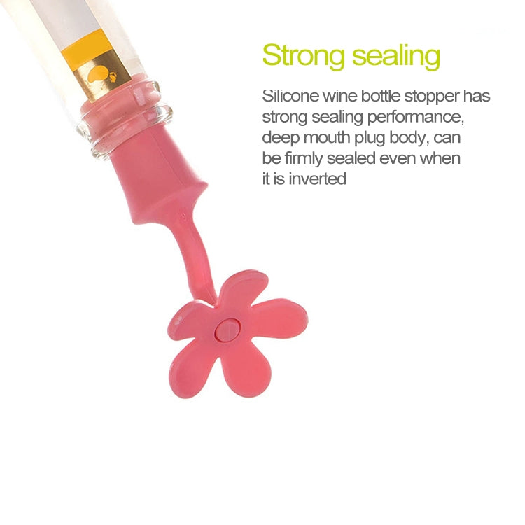 5 PCS Silicone Wine Stopper Flower Beer Stopper