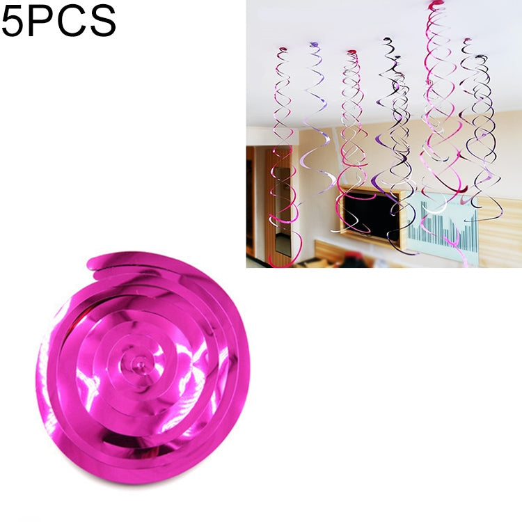 5 PCS 70cm PVC Spiral Ornaments Christmas Kindergarten Classroom Birthday Party Scene Layout Hanging Sequin Ornaments