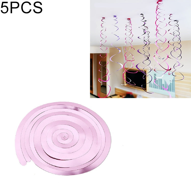 5 PCS 70cm PVC Spiral Ornaments Christmas Kindergarten Classroom Birthday Party Scene Layout Hanging Sequin Ornaments