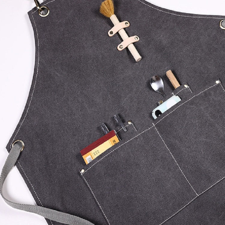 Barbecue Cooking Bartender Antifouling Thick Canvas Apron