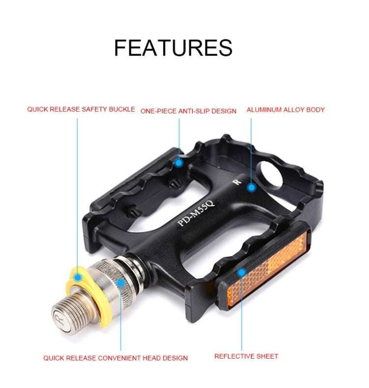 PROMEND Quick Release Ultralight  Aluminium Alloy Bearing Bike Pedals