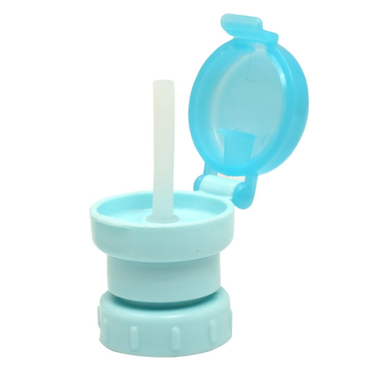 Children Portable Bottled Drinks Anti-overflow Anti-squash Replacement Straw Cap, Blue, Green, Red