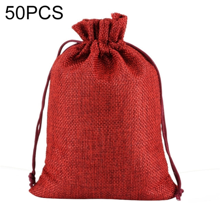 50 PCS Multi size Linen Jute Drawstring Gift Bags Sacks Wedding Birthday Party Favors Drawstring Gift Bags
