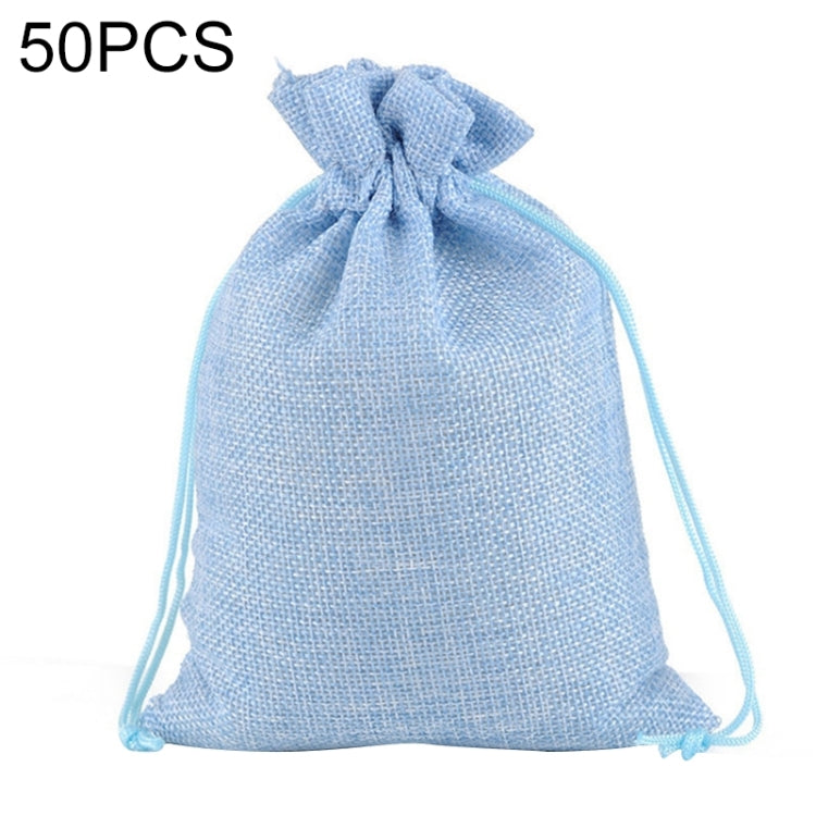 50 PCS Multi size Linen Jute Drawstring Gift Bags Sacks Wedding Birthday Party Favors Drawstring Gift Bags