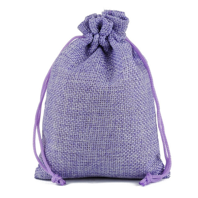 50 PCS Multi size Linen Jute Drawstring Gift Bags Sacks Wedding Birthday Party Favors Drawstring Gift Bags