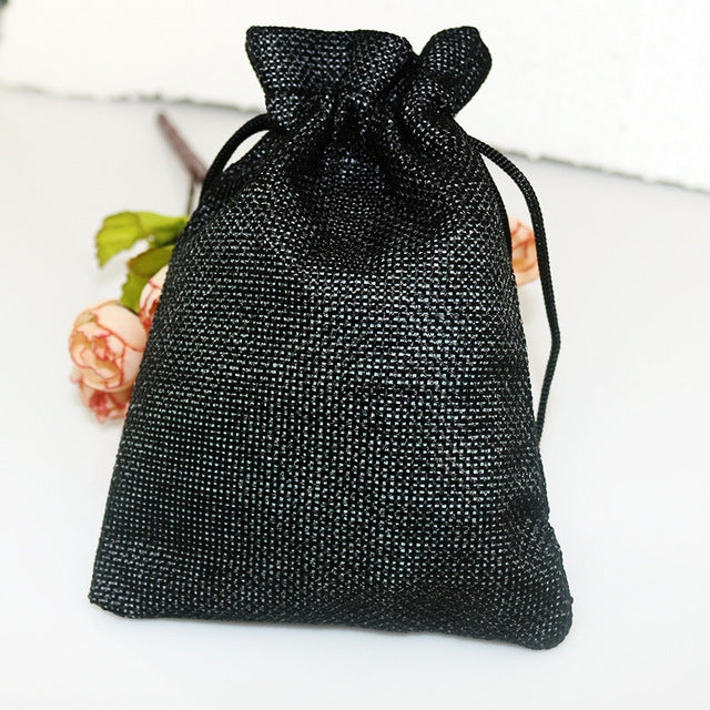 50 PCS Multi size Linen Jute Drawstring Gift Bags Sacks Wedding Birthday Party Favors Drawstring Gift Bags