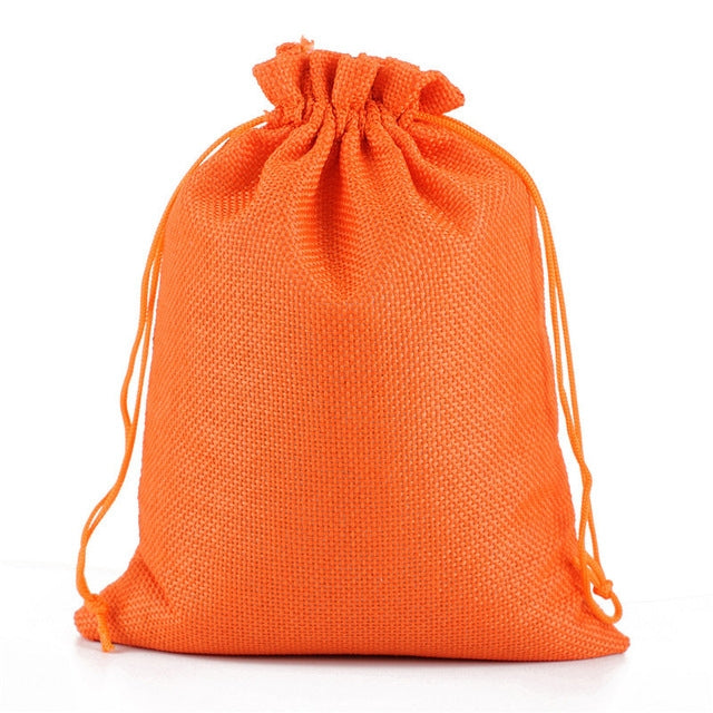 50 PCS Multi size Linen Jute Drawstring Gift Bags Sacks Wedding Birthday Party Favors Drawstring Gift Bags