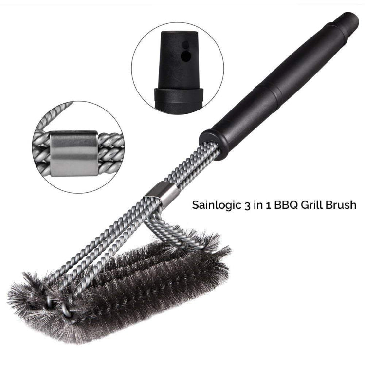 Large Barbecue Grill Pan Cleaning Wire Brush