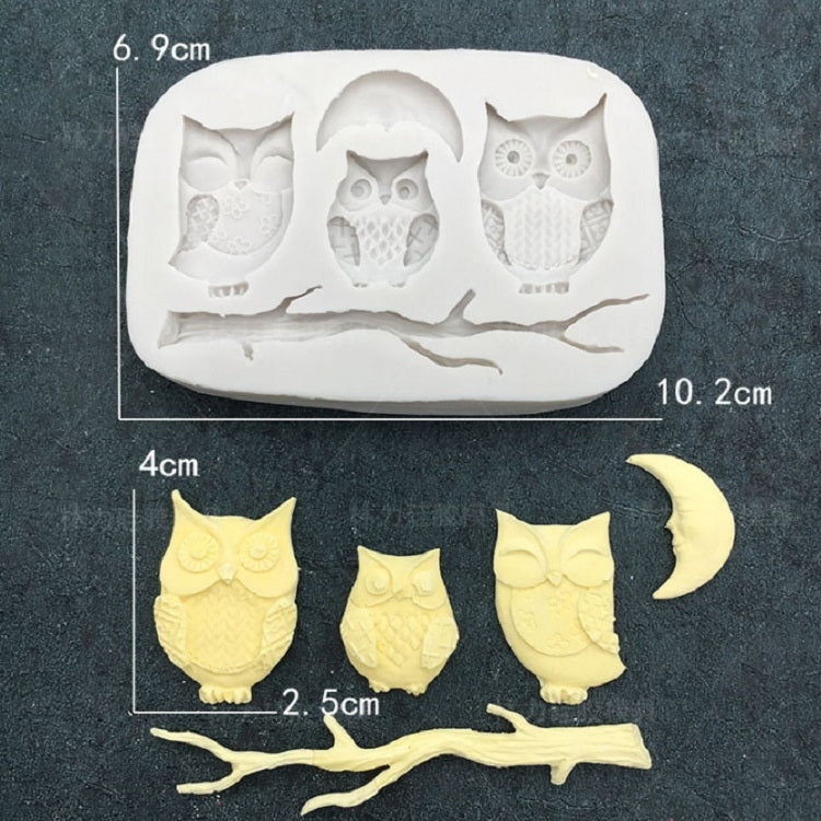 Owl Fondant Mold Cake Decoration Diy Dry Pais Chocolate Silicone Mold