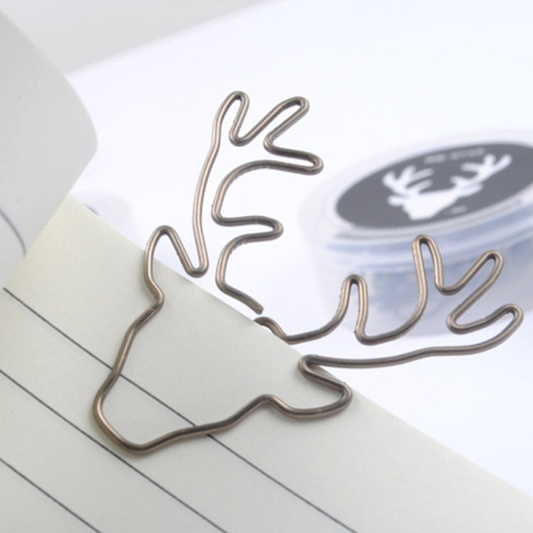 8 PCS/Set Deer Head Paper Clip Shaped Paper Clip Creative Shape Pin Bookmark