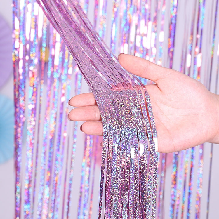 Laser Rain Tinsel Foil Curtain Birthday Party Decoration Tassel Wall,, 1x1m, 1x2m, 1x2.5m, 1x3m