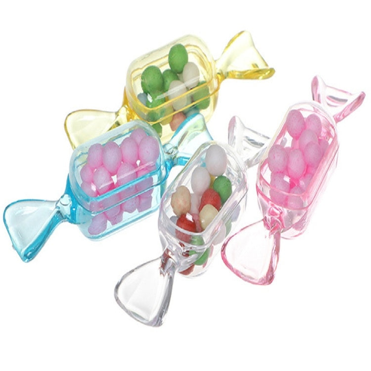 10 PCS/Set Transparent Creative Candy Box Small Candy-shaped Mini Plastic Box