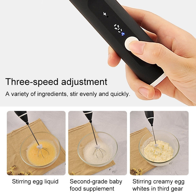 Kitchen Electric Hand-held Egg Beater Milk Coffee Mixer Stainless Steel Mini Handle Mixer