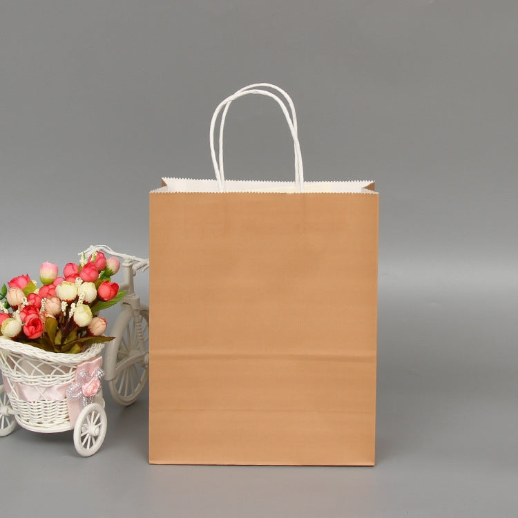 10 PCS Elegant Kraft Paper Bag With Handles for Wedding/Birthday Party/Jewelry/Clothes