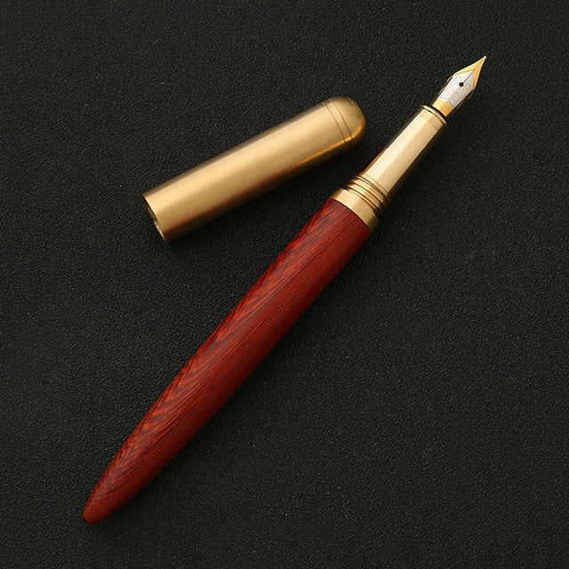 Luxury Wood Fountain Pen School Office Writing Ink Pen Stationery Gifts Supplies