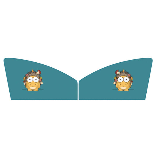 1 Pair Car Window Magnet Sunshade Curtain Heat Insulation Sun Block, 1 Pair (Hedgehog), 1 Pair (Antlers)