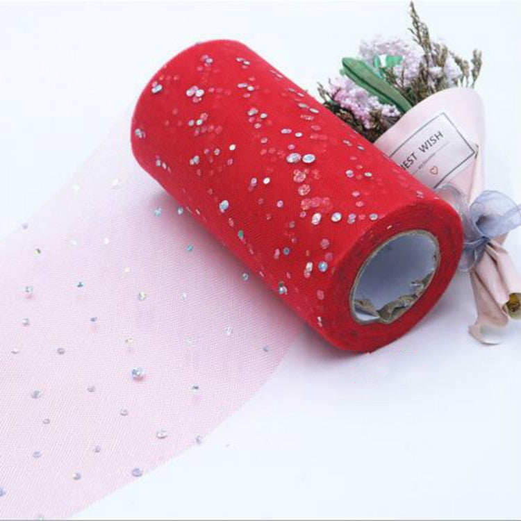 Tulle Roll 25 Yards 13cm Organza Laser Crafts Wedding Decoration Tulle Birthday Party Supplies