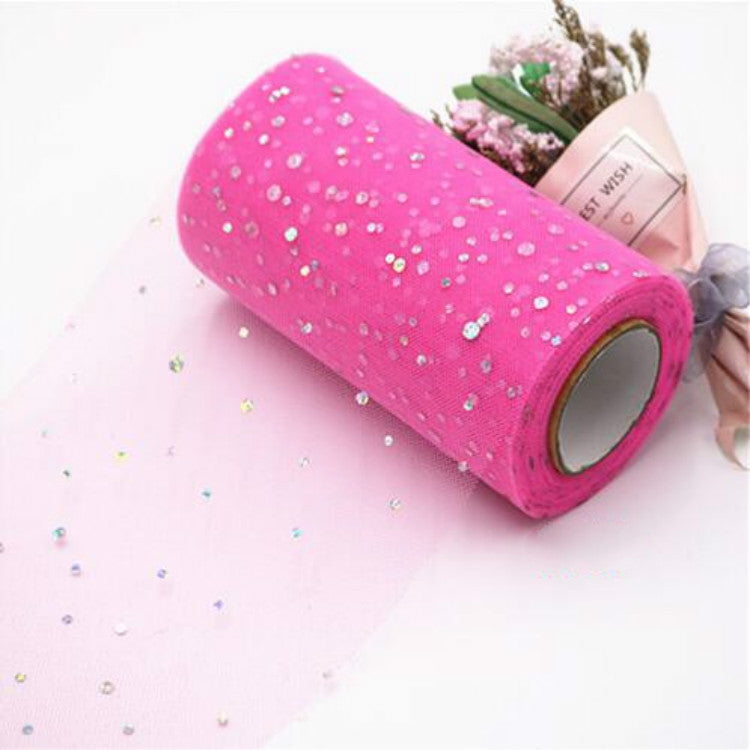 Tulle Roll 25 Yards 13cm Organza Laser Crafts Wedding Decoration Tulle Birthday Party Supplies