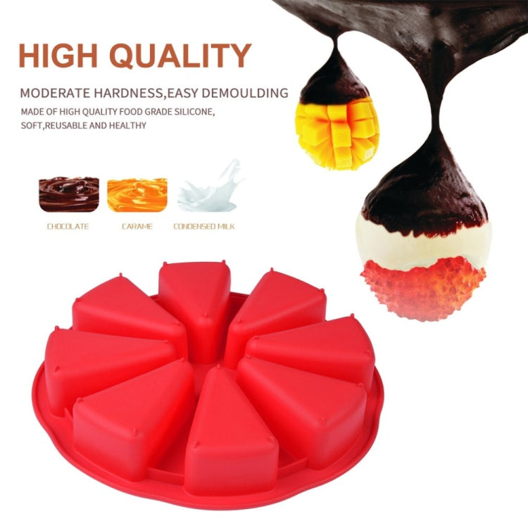 DIY Silicone Eight-point Triangle Mould Silicone Cake Mold Baking Tool, Random Color Delivery