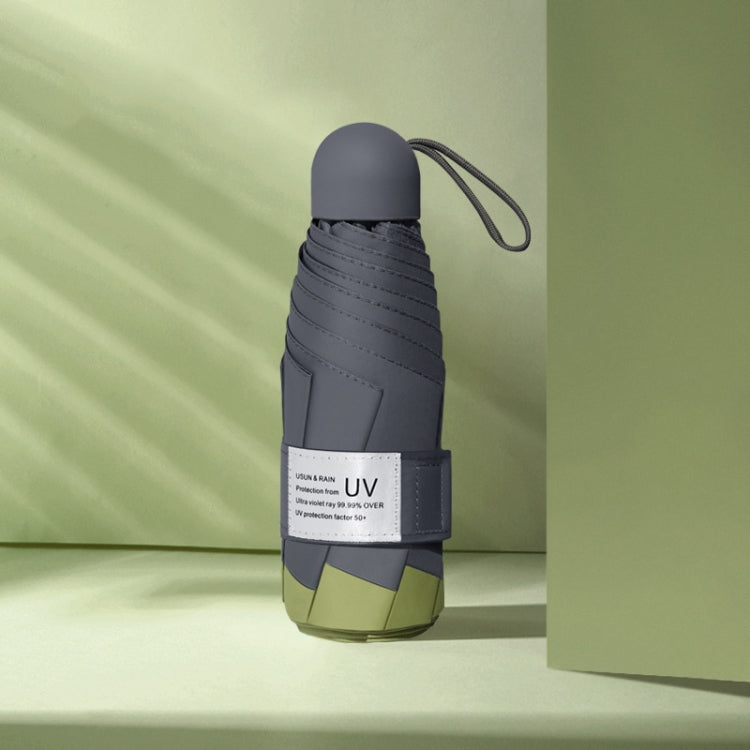 LY-0621 Five-Fold Eight-bone Umbrella Simple Black Glue Sunscreen Umbrella