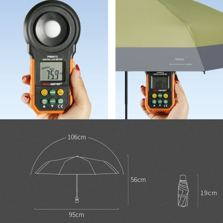 LY-0621 Five-Fold Eight-bone Umbrella Simple Black Glue Sunscreen Umbrella