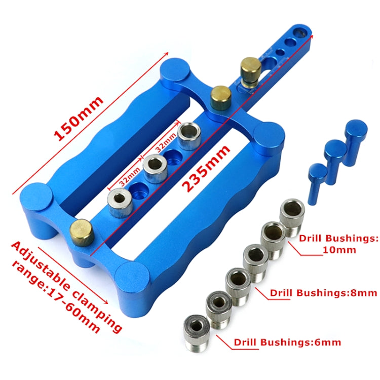 Woodworking Punching Locator Vertical Triple Hole Straight Hole Opener Dowel