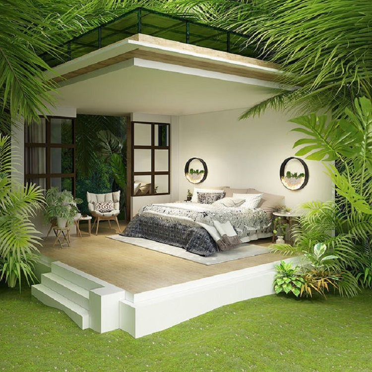 Living Room Background Wall Bedroom Bedside Round Succulent Garden Decorative Wall Lamp