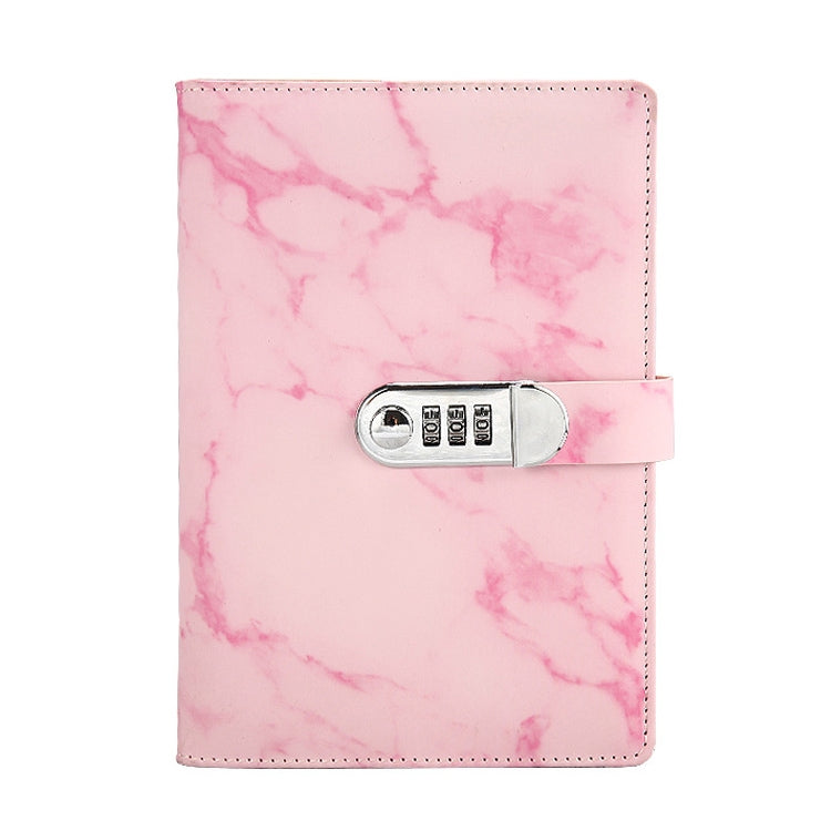 A5 Marble Texture Retro Password Lock Notebook Multifunctional Student Handbook Notepad