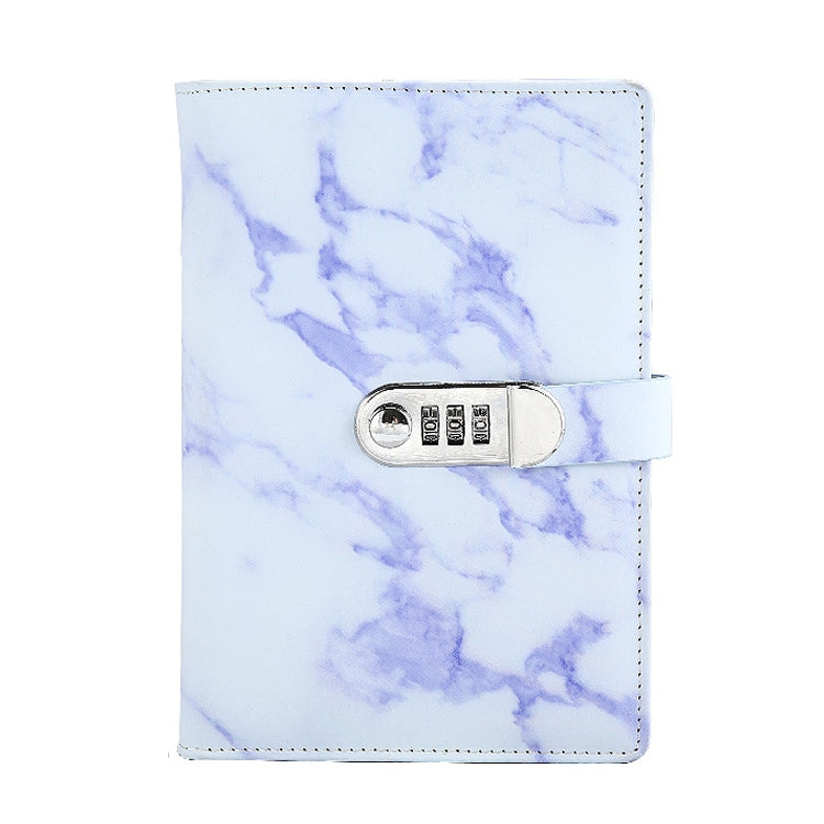 A5 Marble Texture Retro Password Lock Notebook Multifunctional Student Handbook Notepad