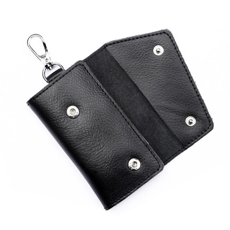 Multifunctional Litchi Texture Leather Keychain Bag Car Key Bag