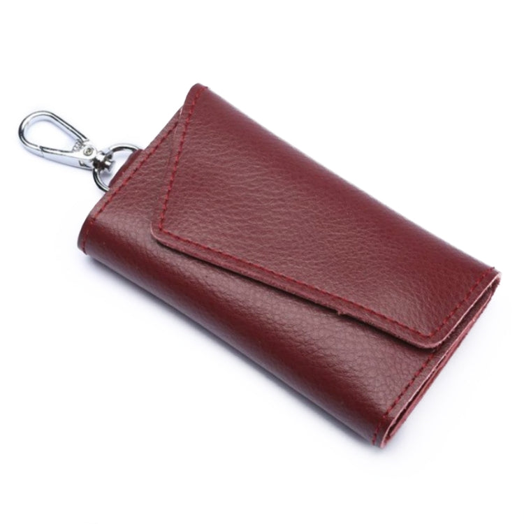Multifunctional Litchi Texture Leather Keychain Bag Car Key Bag
