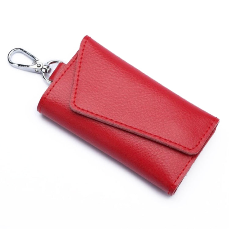 Multifunctional Litchi Texture Leather Keychain Bag Car Key Bag