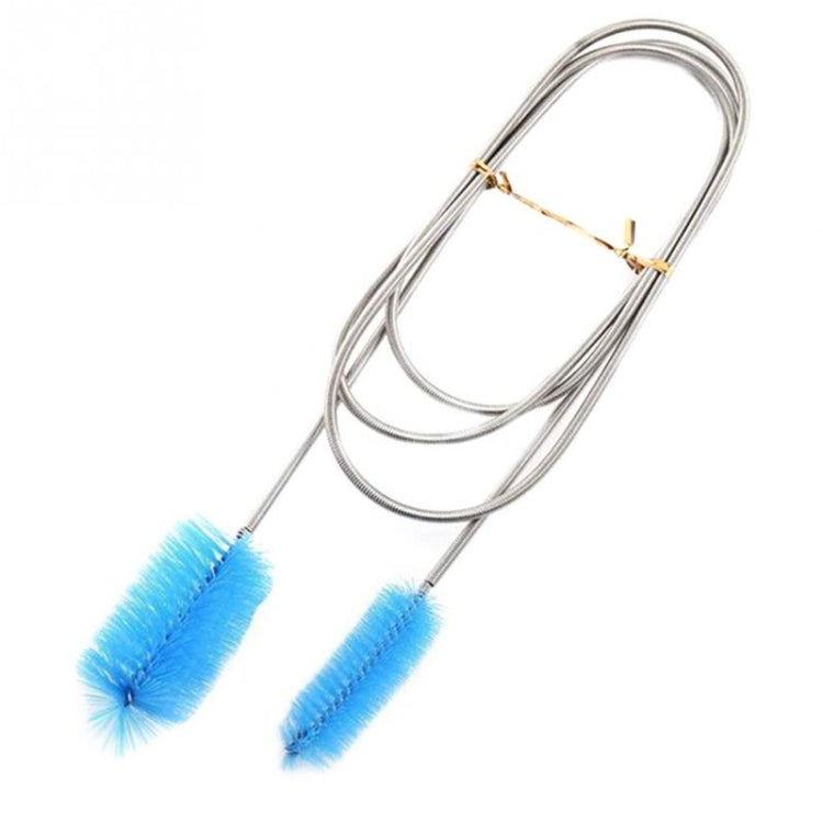 Kitchen Water Pipe Cleaning Brush Stainless Steel Cleaning Brush Spring Long Hair Brush