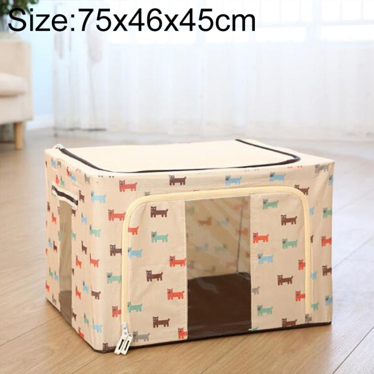 Folding Storage Box Non Woven Fabric With Zipper Moisture-proof Clothes Storage Box