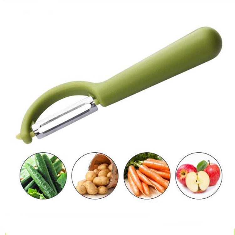 4个一卖 Stainless Steel Round Handle Peeler Sugar Cane Scraper  Fruit Plane