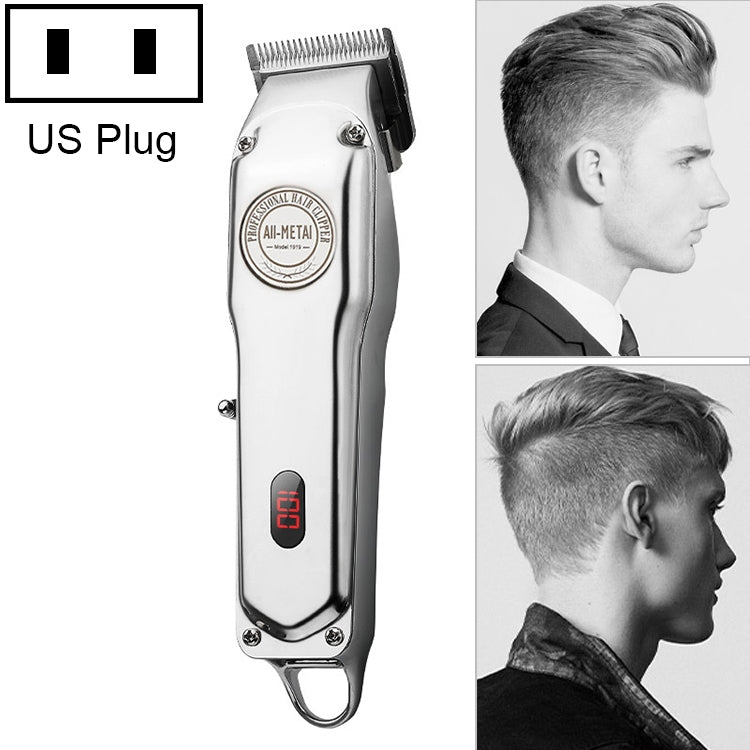 Retro Oil Head Electric Pusher Strong Power Electric Fader LCD Digital Display Rechargeable Hair Clipper