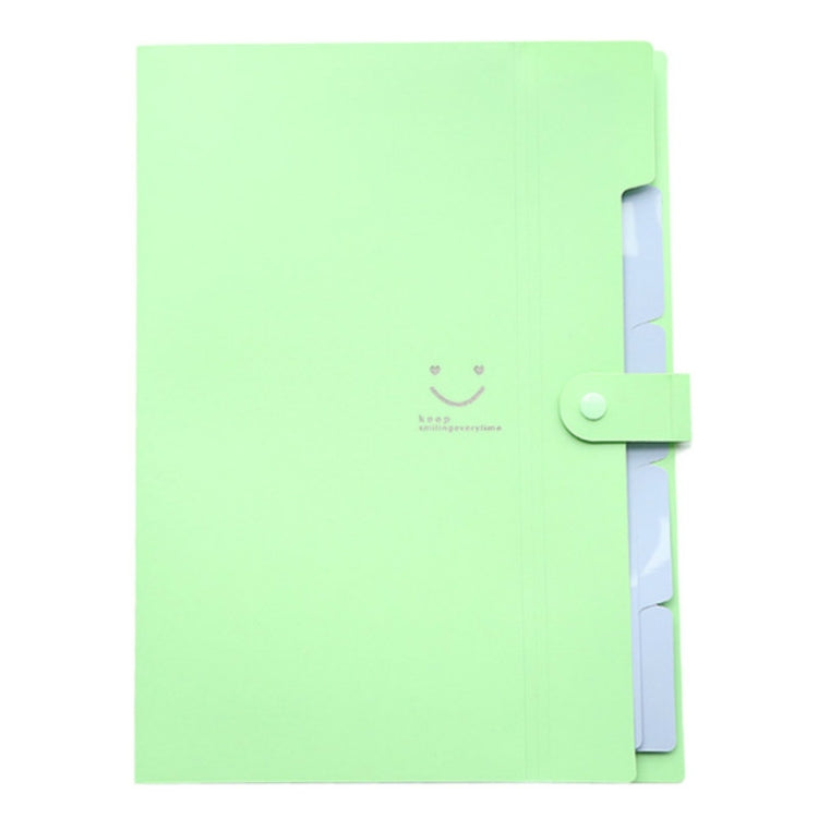 Candy-colored Smiling Face Multi-layer Portfolio Pouch Plastic Information Book File Folder