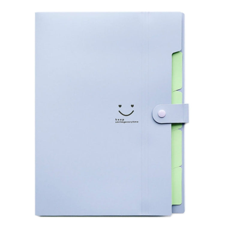 Candy-colored Smiling Face Multi-layer Portfolio Pouch Plastic Information Book File Folder