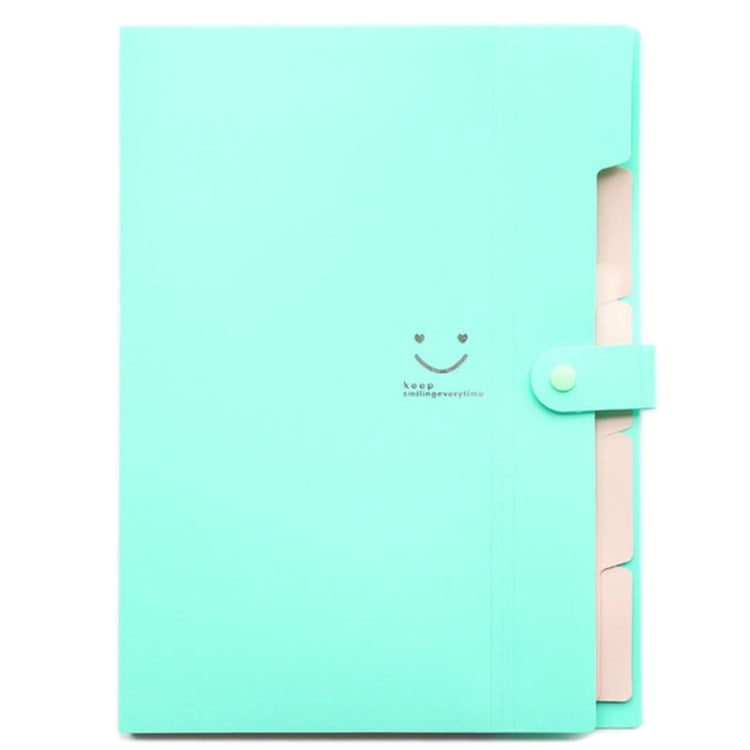 Candy-colored Smiling Face Multi-layer Portfolio Pouch Plastic Information Book File Folder